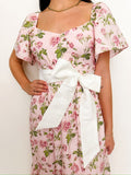 Camilla Bow Front Floral Maxi Dress