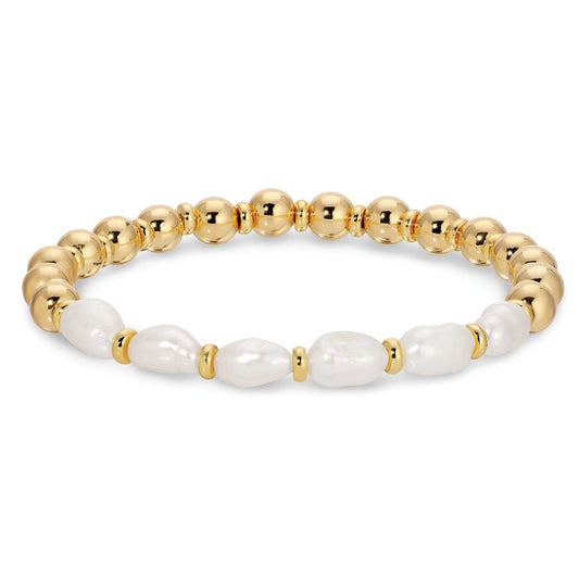 Perfectly Accented Pearl Stretch Bracelet