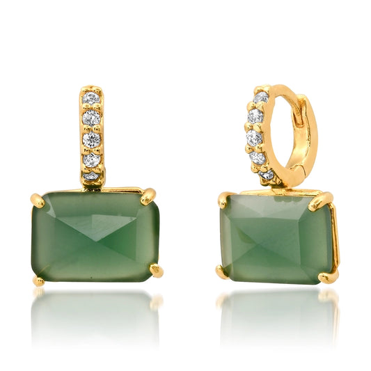 Tai Pave Huggies Emerald Stone