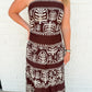 Leaf Print Tiered Maxi Dress