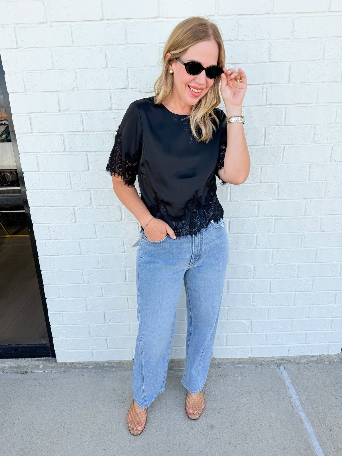 Black Lace Blouse
