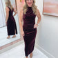 Mo Velvet Midi Dress