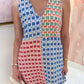 Colorblock Tweed V-Neck Tank Dress