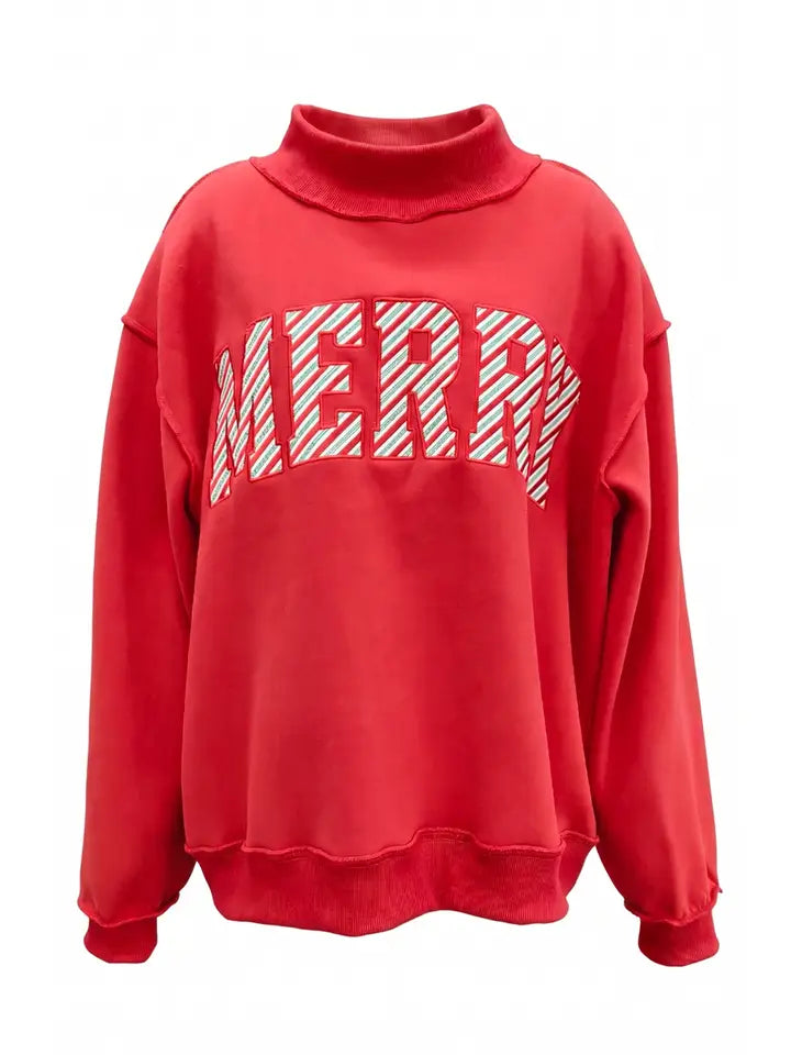 Merry Mock Neck Sweatshirt