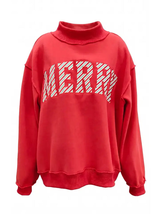 Merry Mock Neck Sweatshirt