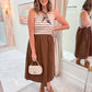 Affogato Stripe Midi Dress