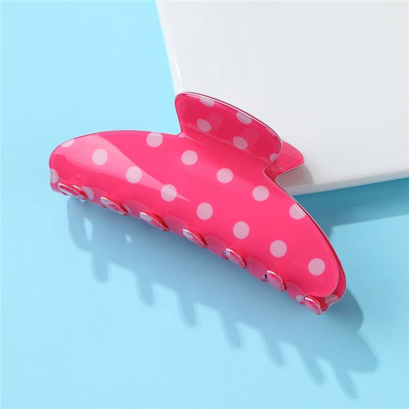 Retro Polka Dot Hair Claw