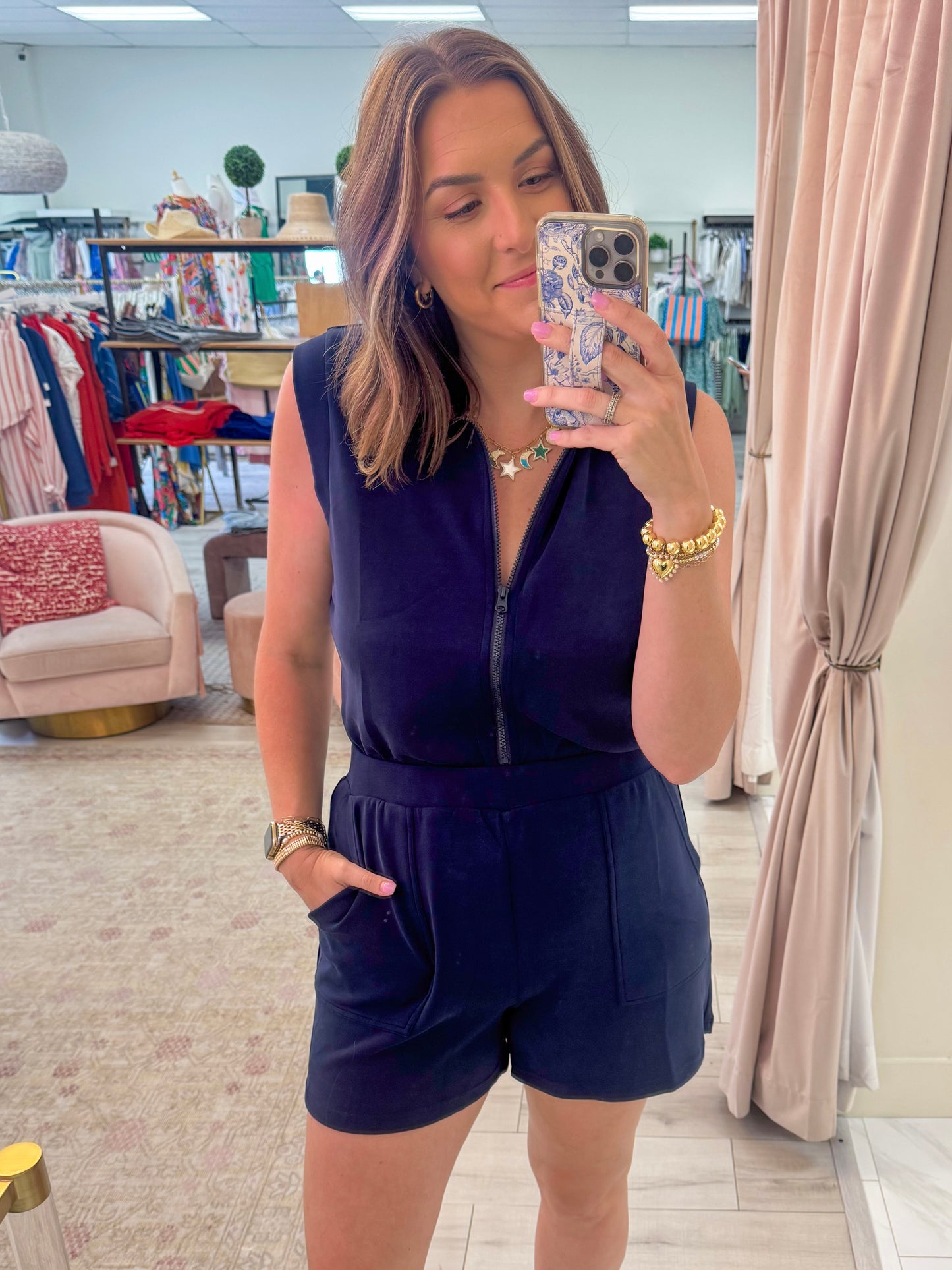 Power Play Quarter Zip Romper