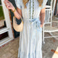Floral Ditzy Stripe RicRac Maxi Dress