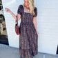 The Cornelia Maxi Dress Onyx Garden