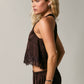 Halter Neck Lace Trim Top