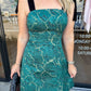 Hannah Burnout Flared Mini Dress