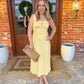 Buttermilk Satin Midi Dress
