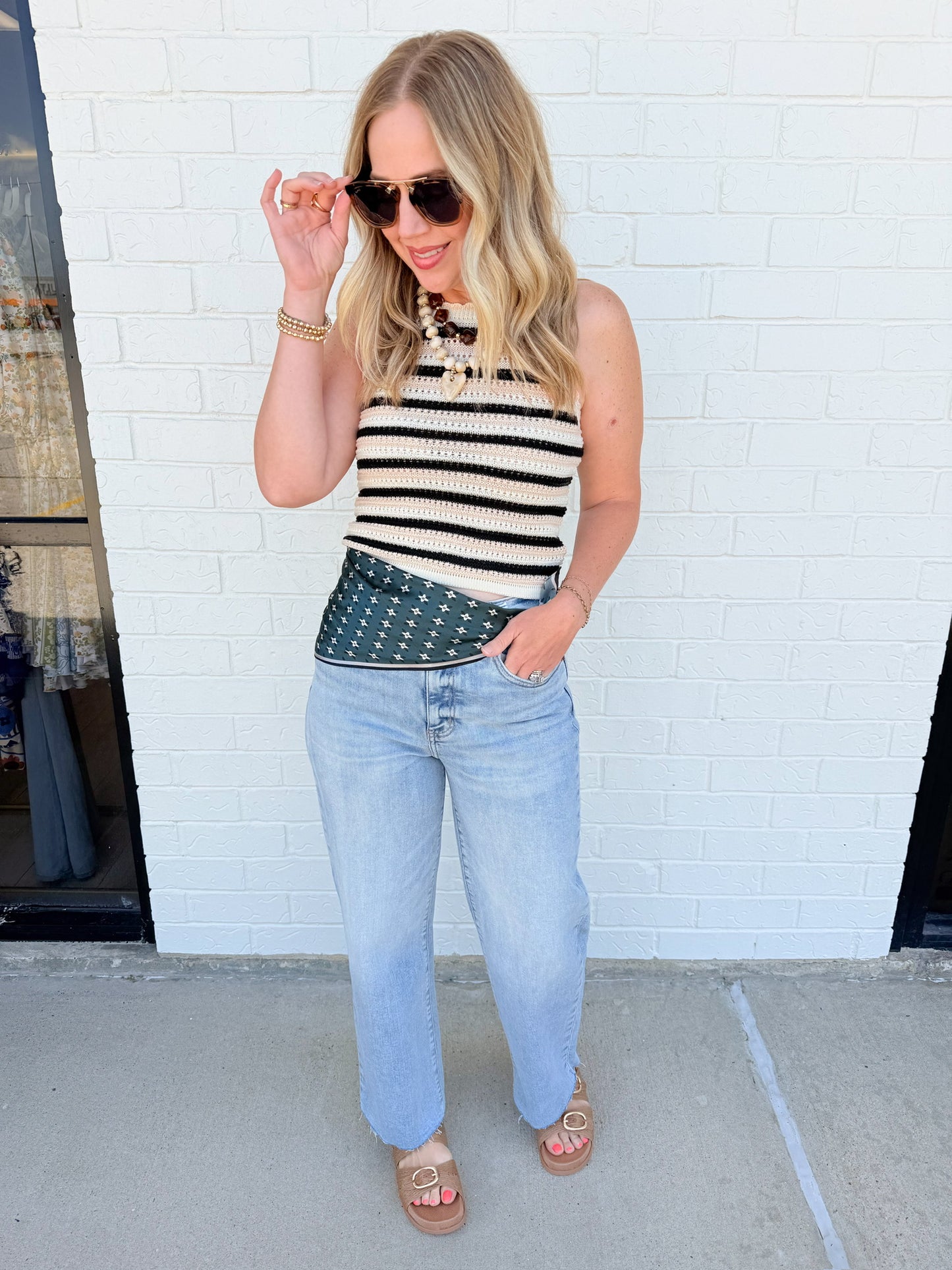 Tisha Striped Sweater Tank