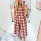 Apple Cider Plaid Midi Dress