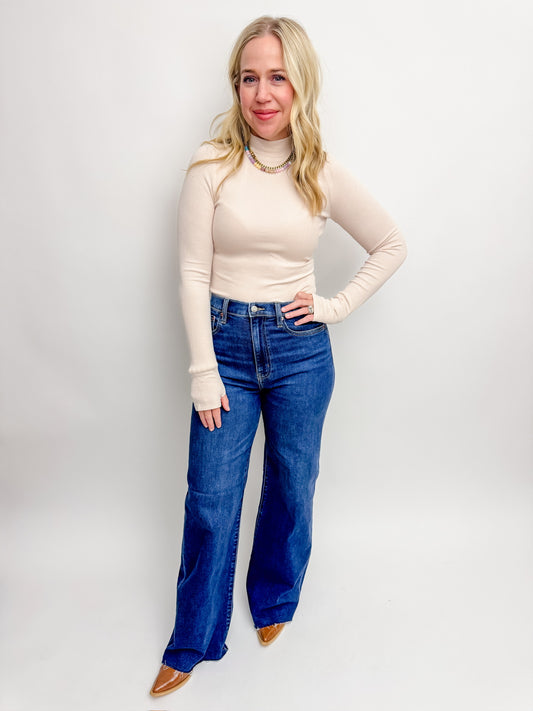 Ronan Mock Neck Top with Thumbhole