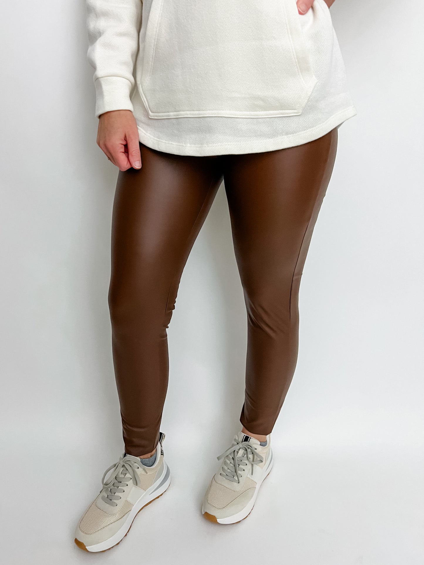 Controlled Faux Leather Legging