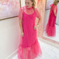 Carrie Organza Mock Bow Maxi Dress