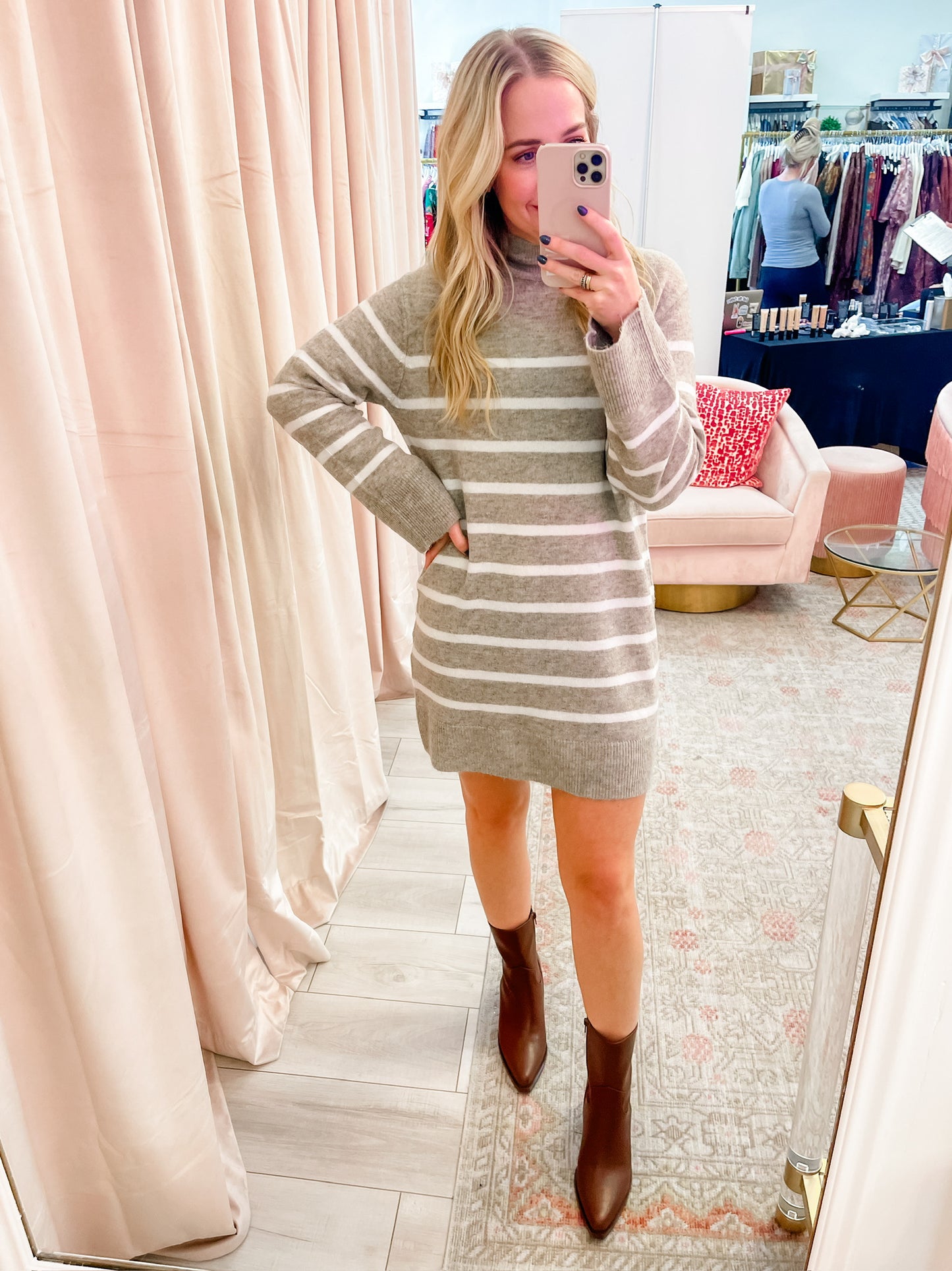 ZS Fin Stripe Sweater Dress