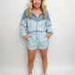 Contrast Nylon LS Romper