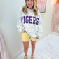 Louisiana/Tigers Reversible Mock Neck Sweatshirt