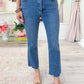 JBD High Rise Crop Flare w/ Distressed Hem
