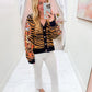 Tiger Stripe Button Cardigan w/ Crawling Tigers