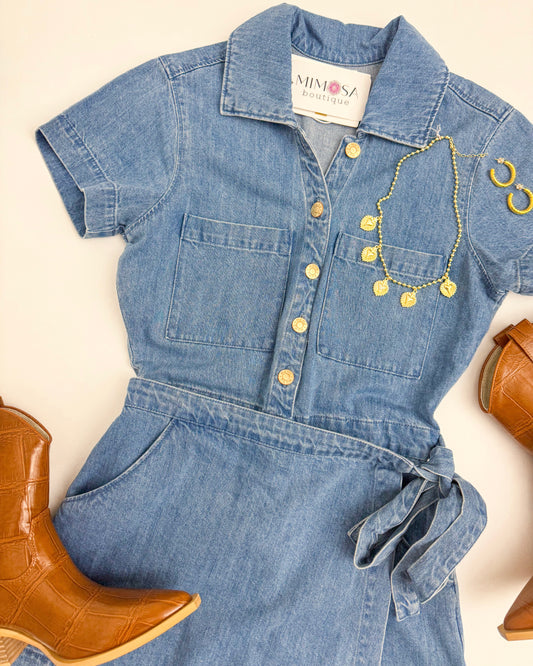 Stateside Romper Hazy Blue