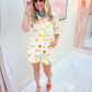 Multi Fish Shirt Button Up Top