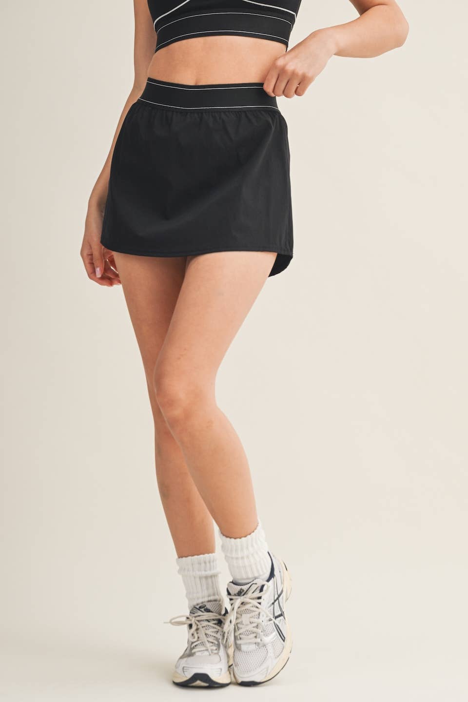 Waistband Contrast Skort