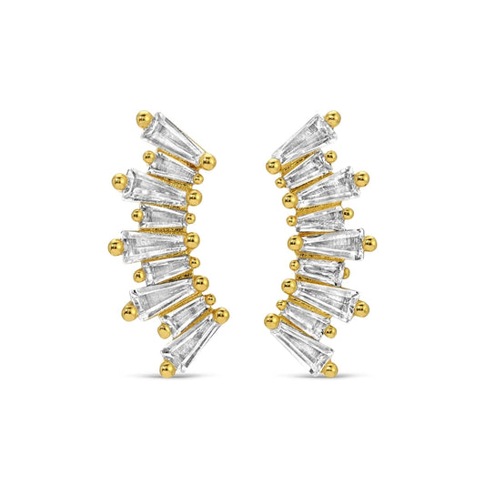 Curved Baguette Studs
