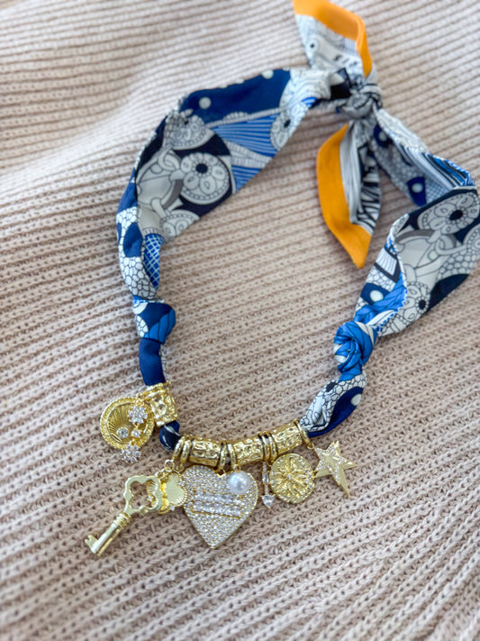 Braylee Multi Charm Scarf Necklace