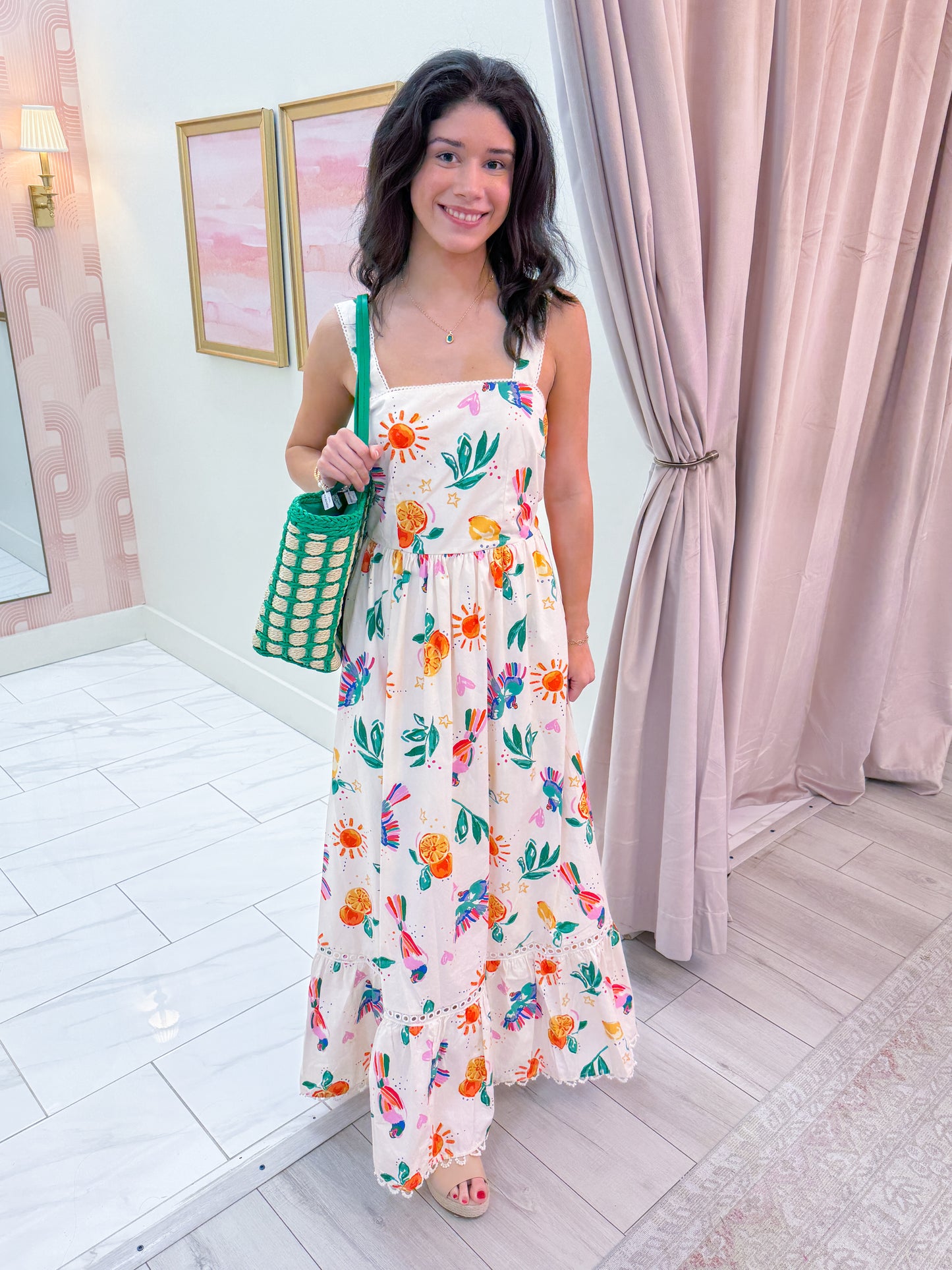 Citrus Sunrise Maxi Dress