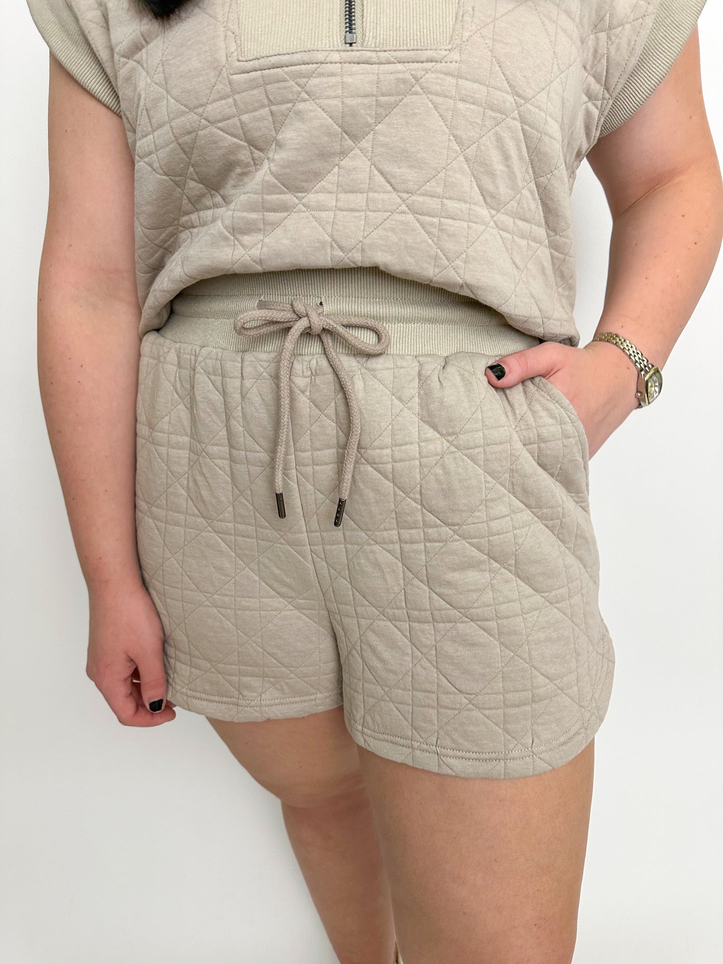 Diamond Quilted Gym Short