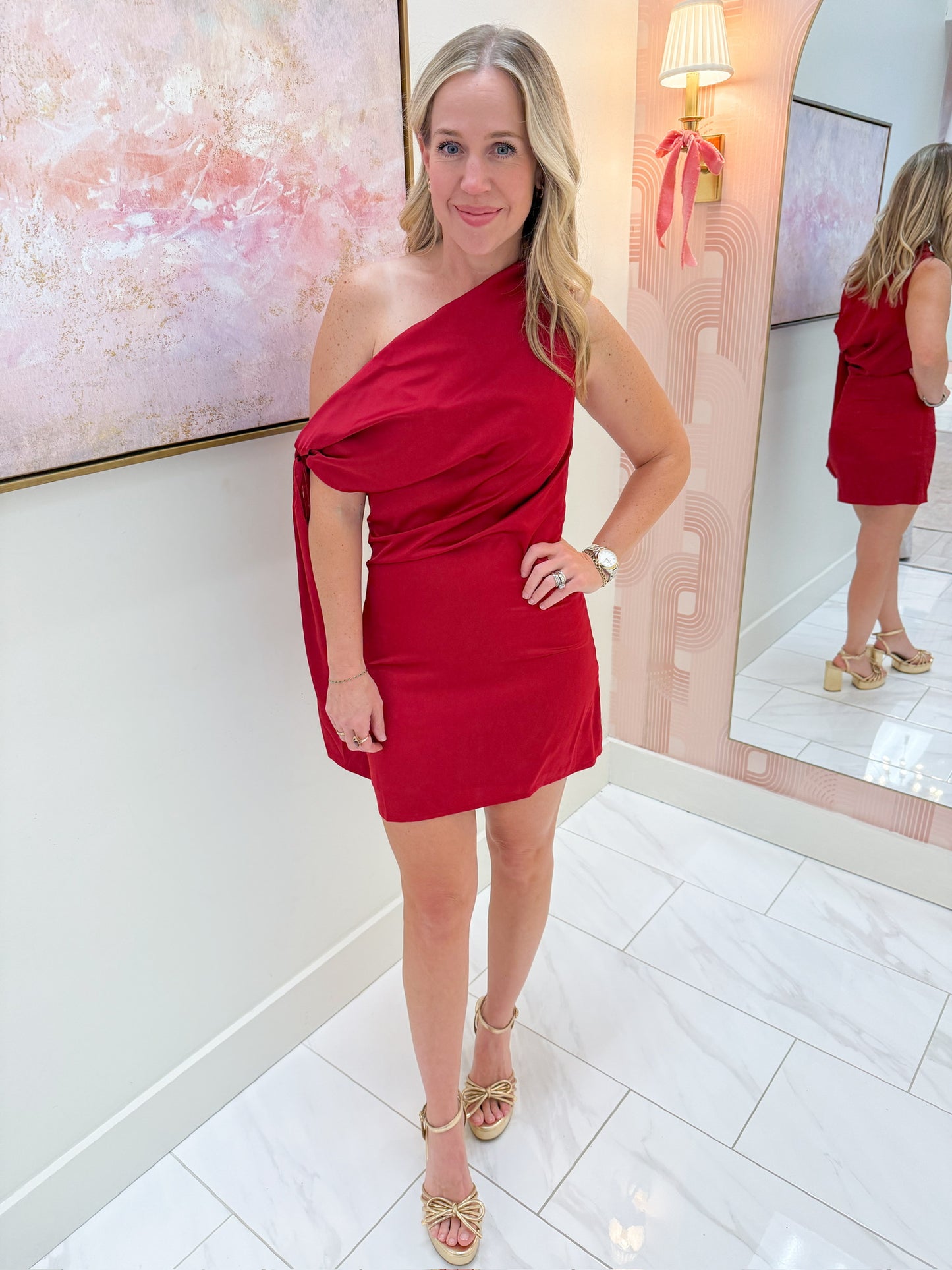 Topaz Satin Cocktail Dress