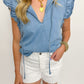 Darla Ruffled Denim Top