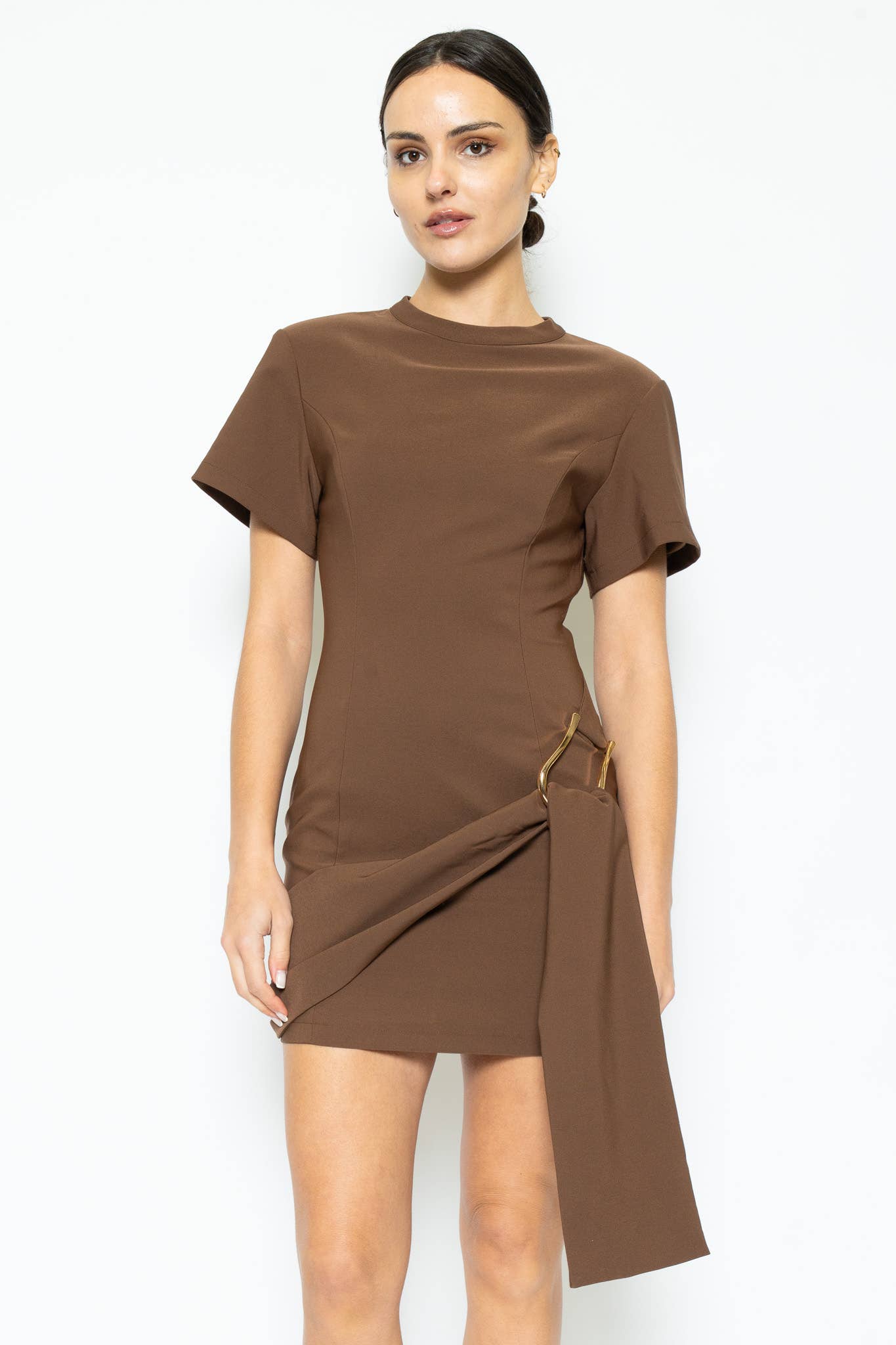 Espresso Sash Mini Dress