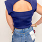 Elevated Knit Shoulder Pad Top