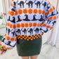 Checker Trim Halloween Icon Sweater