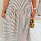 Lila Striped Midi Skirt