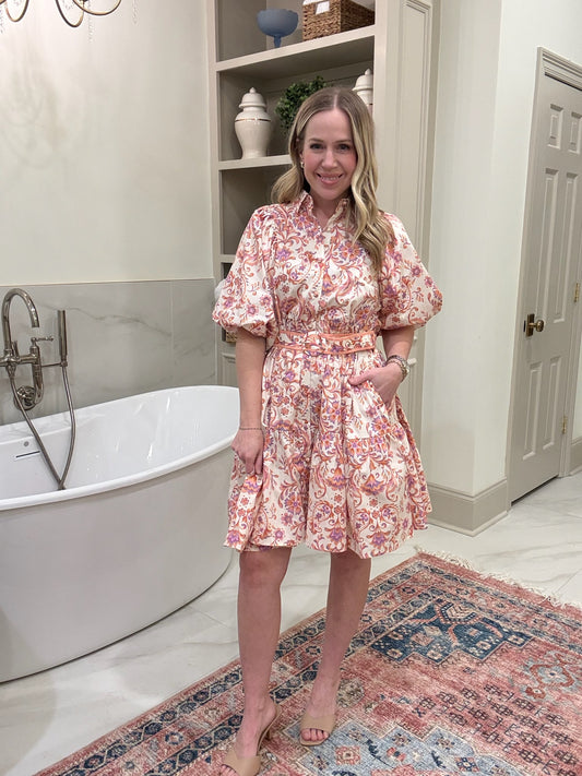 Amelie Floral Belted Dress