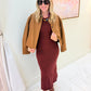 Wandering Knit Dress Burgundy