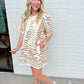Sequin Tiger Short Sleeve Denim Dress