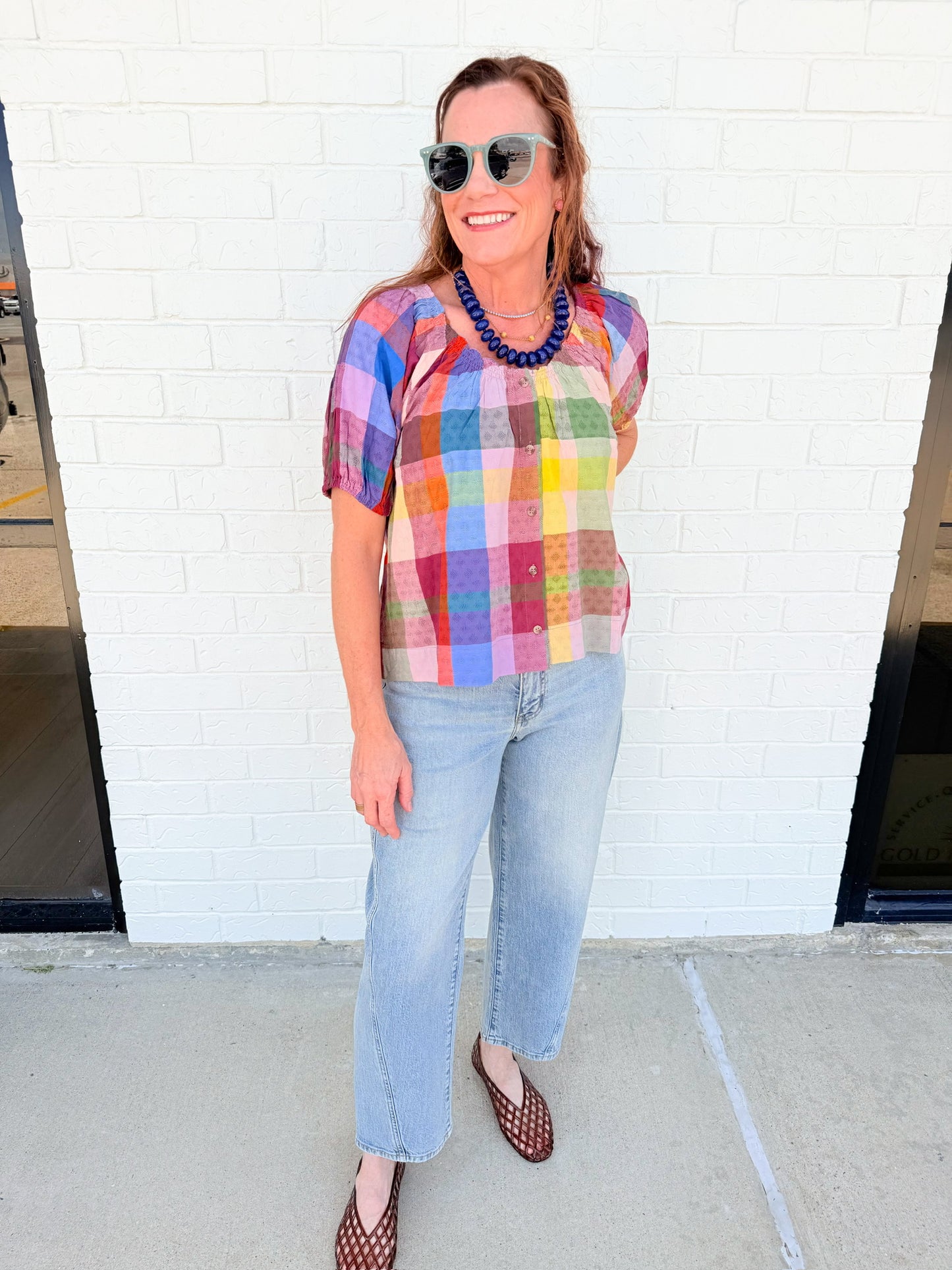 Harbor Plaid Frances Top
