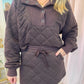 Cool Down Quilted Snap Pullover