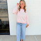 Blush Stripe Crewneck Sweater