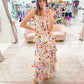 Painted Blooms Tiered Maxi Dress