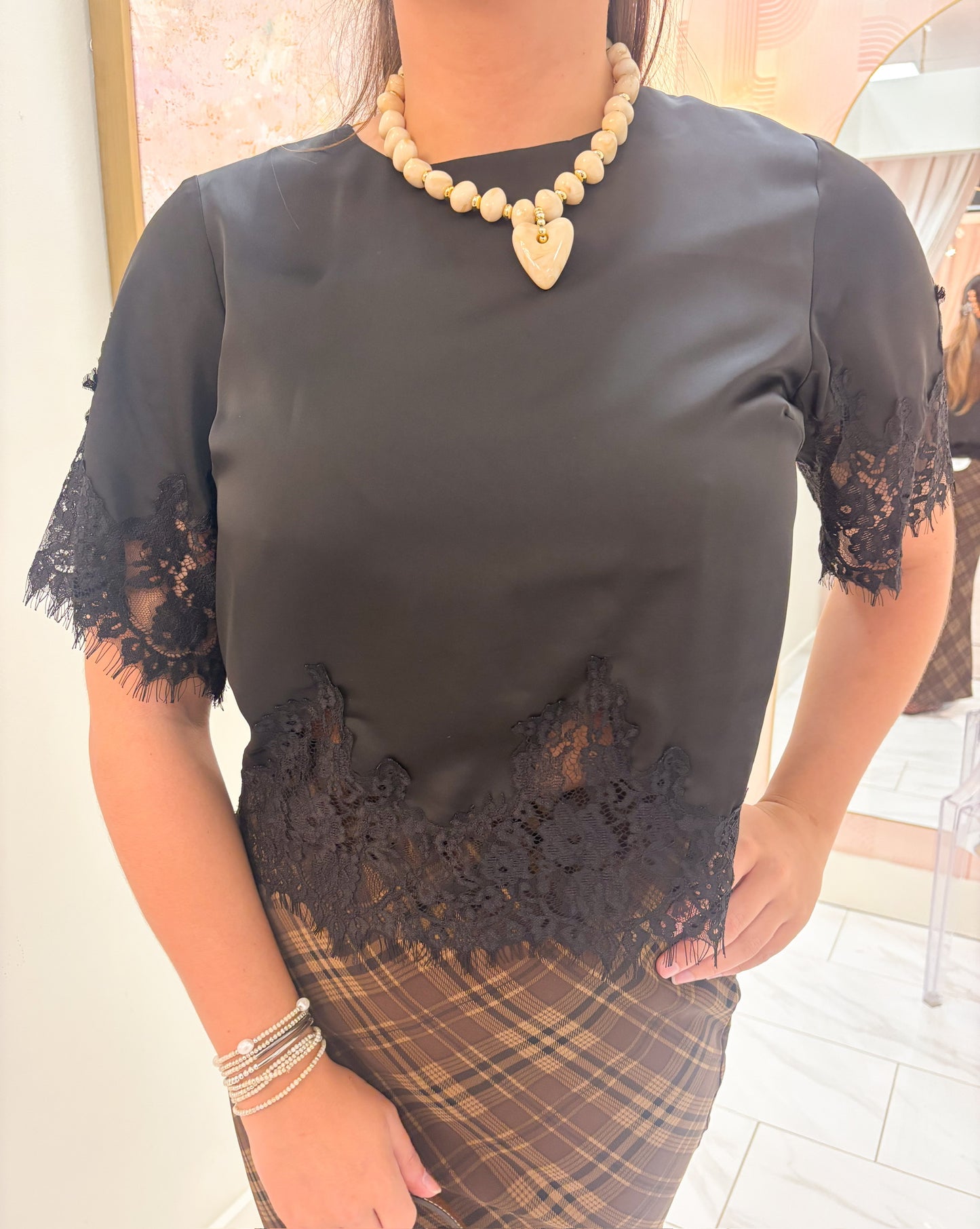 Black Lace Blouse