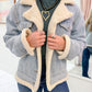 Metropolis Denim Jacket w/ Faux Shearling