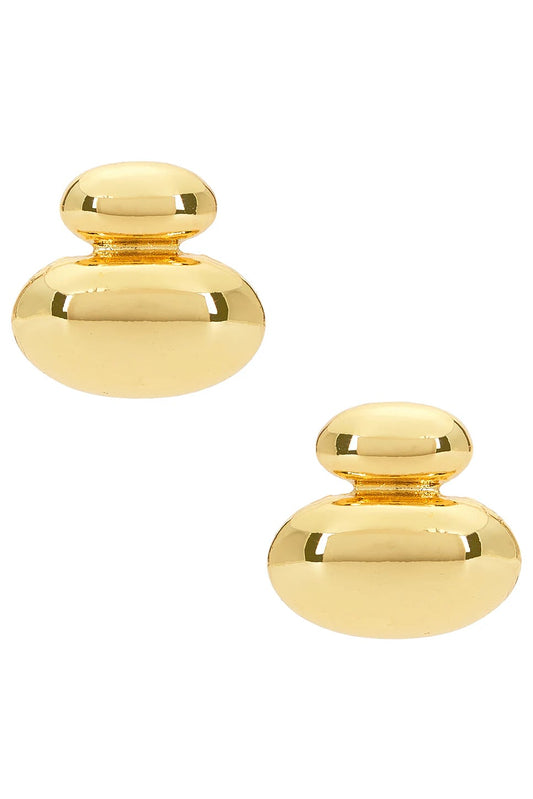 Gold Pebble Stud